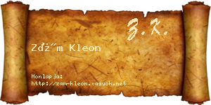 Zám Kleon névjegykártya